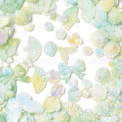 Радужное переливчатое покрытие акриловыми бусинами OACR-U006-01D-1