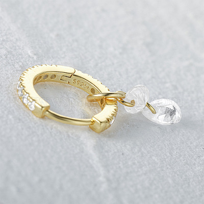 Элегантные винтажные серьги-кольца из стерлингового серебра s925 в форме капли YO6576-1-1