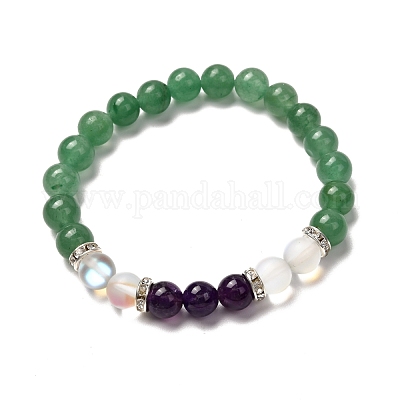 Набор эластичных браслетов tree of life & lotus для мужчин и женщин BJEW-JB06723-1