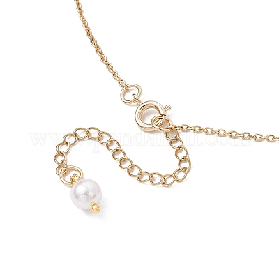 3 шт. 3 стиля ожерелья из круглых бусин из натурального кварца и ракушечного жемчуга NJEW-JN05302-1