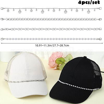 4 шт. латунная цепочка для шляпы AJEW-SZ0002-75A-1