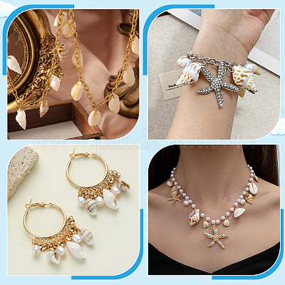 120шт 2 цвета подвески из натуральных ракушек FIND-ME0002-50-1