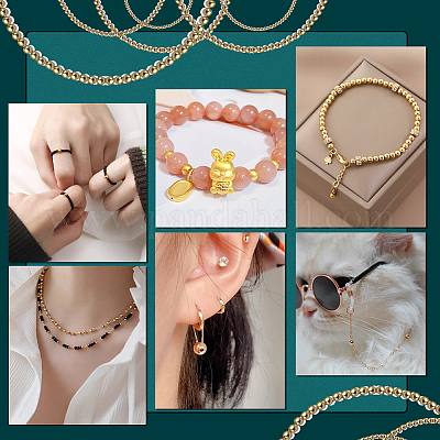 160шт 4 стиля латунные бусины KK-PH0005-81-1