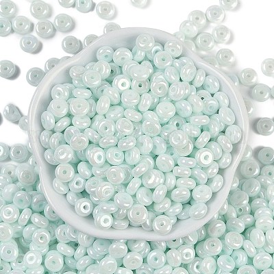 Непрозрачные цвета блестящие стеклянные бусины X1-SEED-P008-01C-04-1