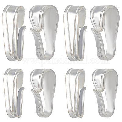 20 шт. 2 размера 925 из стерлингового серебра с застежкой-кнопкой STER-BBC0001-90-1