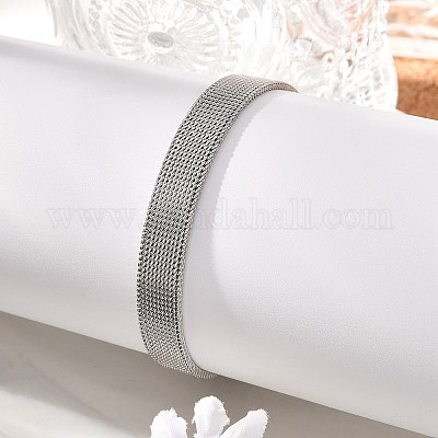 Устойчивый к потускнению модный унисекс 304 нержавеющая сталь ремешок для часов браслеты BJEW-F065B-01-1