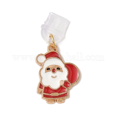 Рождественская тема сплав эмаль подвеска мобильный ремешок HJEW-JM03451-1