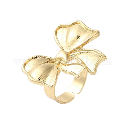 Открытые манжеты из сплава с бантом RJEW-U006-05G-1