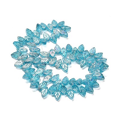 Стеклянные бусины с гальваническим покрытием  EGLA-B004-02A-AB12-1