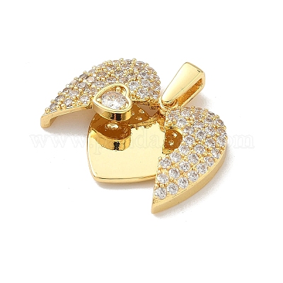 Латунные микро проложить кубического циркония подвески KK-F905-01G-02-1