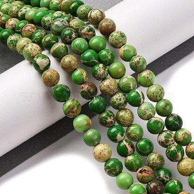 Нити бусин из окрашенного натурального регалита/императорской яшмы/морского осадка яшмы G-B124-C02-02-1