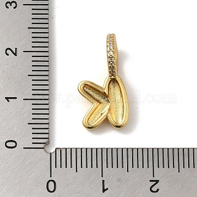 Латунные микро проложить кубического циркония подвески KK-K345-13K-G-1