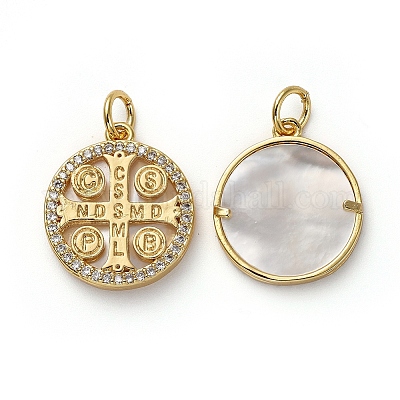 Золотой тон латунные микро проложить кубического циркония кулоны KK-I658-30B-1