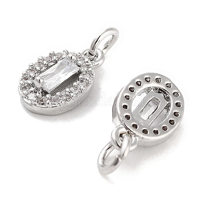 Латунные микро проложить кубического циркония подвески KK-C051-04P-04-1
