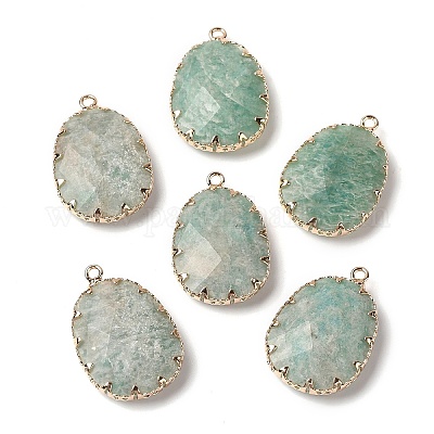 Граненые подвески из натурального амазонита G-Q169-01G-02-1