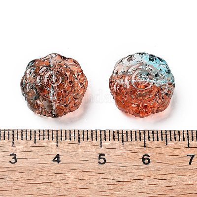 Спрей окрашены прозрачные стеклянные бусины GLAA-D038-01I-1