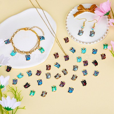 Подвески из сплава с принтом 40 цветов FIND-SZ0003-40-1