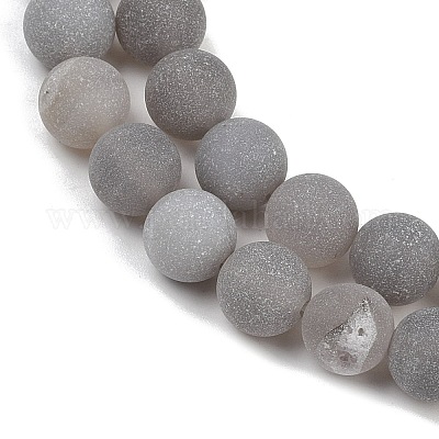 Натуральный druzy агатовые бусы пряди G-NH0024-A02-8mm-1