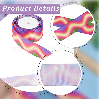 10 м полиэфирная репсовая лента градиентного цвета OCOR-WH0078-74B-1