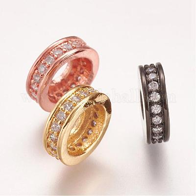 Латунные микро проложить Цирконий Европейский бисером ZIRC-E117-43-1