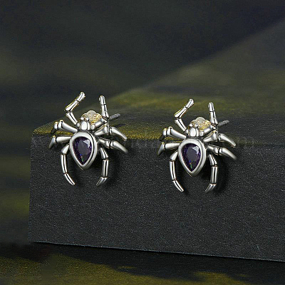 925 серьги-гвоздики в форме паука из стерлингового серебра UI2677-1