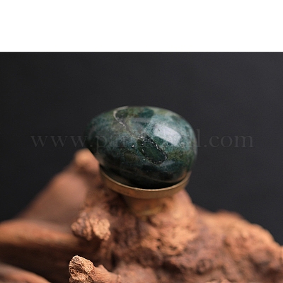 Статуэтки из натурального мохового агата в форме яйца для украшения рабочего стола в домашнем офисе PW-WG1DC51-13-1