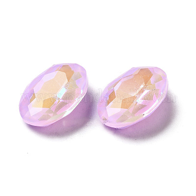 Стеклянные кабошоны со стразами в флуоресцентном стиле мокко GGLA-M005-01B-371MK-1