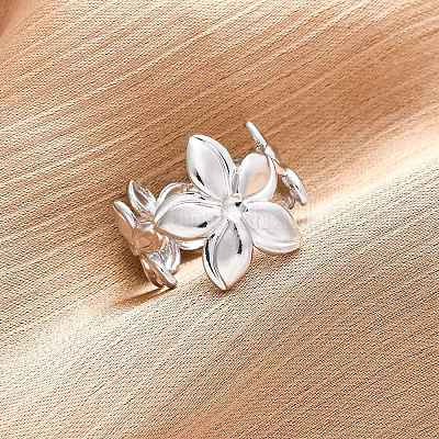 Латунные регулируемые открытые манжеты для женщин RJEW-R021-01P-1