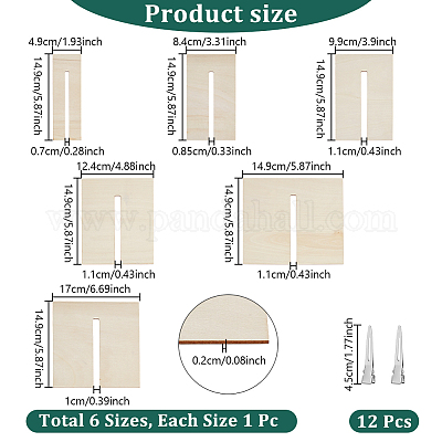 6 шт. деревянный шаблон для изготовления банта DIY-NB0014-47-1