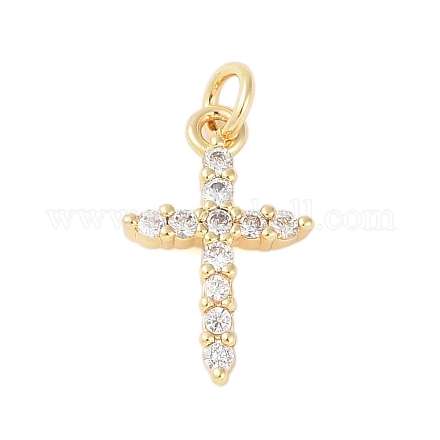 Покрытие стойки латунь микропаве прозрачные подвески из кубического циркония KK-Z060-04G-02-1