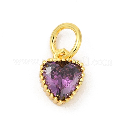 Латунные микро проложить кубического циркония подвески KK-H204-01G-03-1