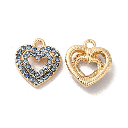 Панданты из сплава со стразами ALRI-O024-06G-02-1