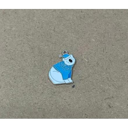 Подвески из сплава с эмалью на зимнюю тематику ENAM-M002-04F-P-1