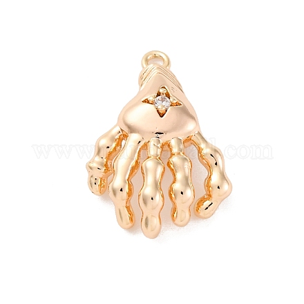 Латунные микро проложить кубического циркония подвески KK-D288-02G-1