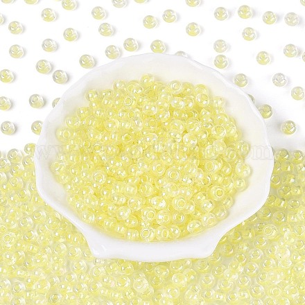 Внутри цветные прозрачные стеклянные бусины SEED-T009-01I-1