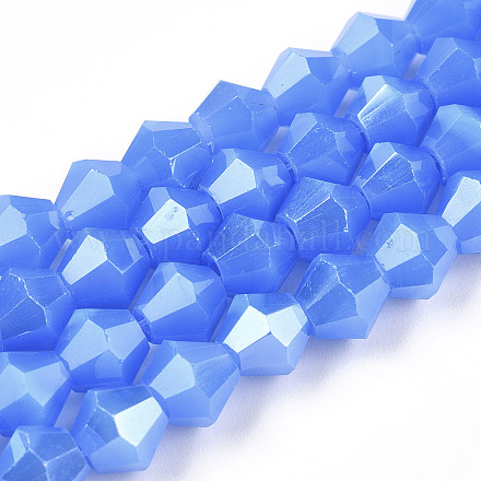 Имитация нефрита гальванических бисер пряди EGLA-A039-J6mm-A04-1