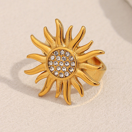 Кольца-манжеты из нержавеющей стали 304 с микропаве из кубического циркония для женщин&nbsp;LS-RJEW-C144-03G-1