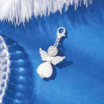 Абс пластик имитация жемчуга подвеска украшения HJEW-JM03510-02-1