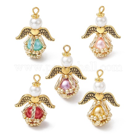 Стеклянные жемчужины круглые бусины подвески PALLOY-MZ00747-1