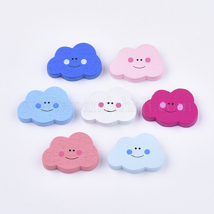 Набивные натуральные деревянные бусины&nbsp;WOOD-S040-93-1