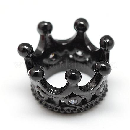 Стойки обшивки латунь микро проложить кубического циркония бусы ZIRC-S052-003B-1