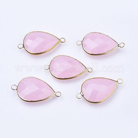 Золотистые латунные стеклянные разъемы-капельки GLAA-J010A-HF25-G-1