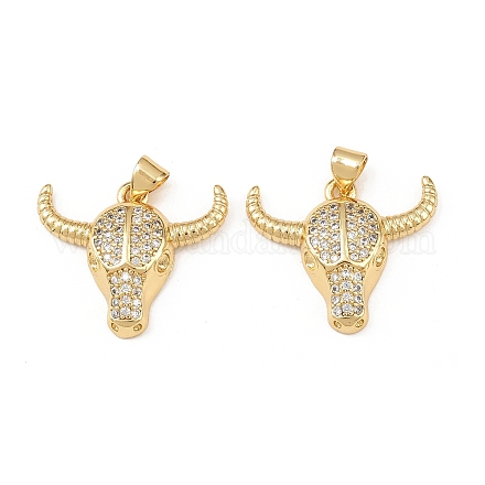 Латунные микропаве прозрачные подвески с фианитом KK-F919-31A-G-1