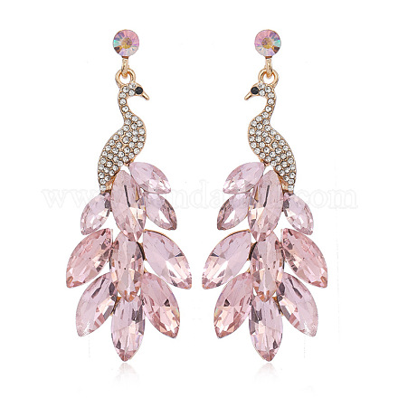 Изысканные серьги-гвоздики из сплава в виде павлина PN0613-2-1