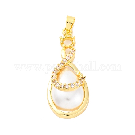 Латунные микро проложить кубического циркония подвески KK-F894-02G-1