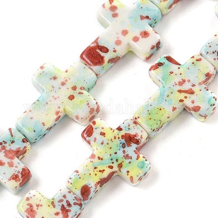 Синтетические бирюзовые бусины G-H060-01E-1