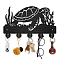Wood & Iron Wall Mounted Hangers, Decorative Organizer Rack, with 2Pcs Screws, 5 Hooks for Bag Clothes Key Scarf Hanging Holder, Turtle, 180x300x7mm