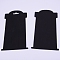 Hair Clip Display Cards, Kraft Paper Cards for Hair Barrettes Accessories Display, Rectangle, Black, None Pattern, 160x80x0.2mm