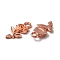 Alloy Pendants, Rose Charms, Rose Gold, 20x10.5x2.5mm, Hole: 3mm