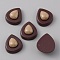 Opaque Resin Imitation Chocolate Cabochons, Coconut Brown, Teardrop, 21.5x19x8.5mm